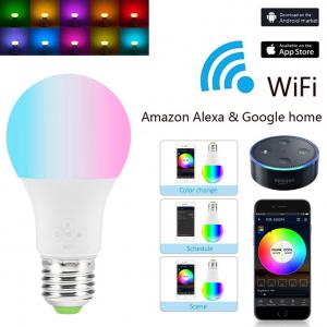 4 5W Smart WiFi Bulb LED Light RGB Magic Light Bulbs Lights Compatible with Alexa Google
