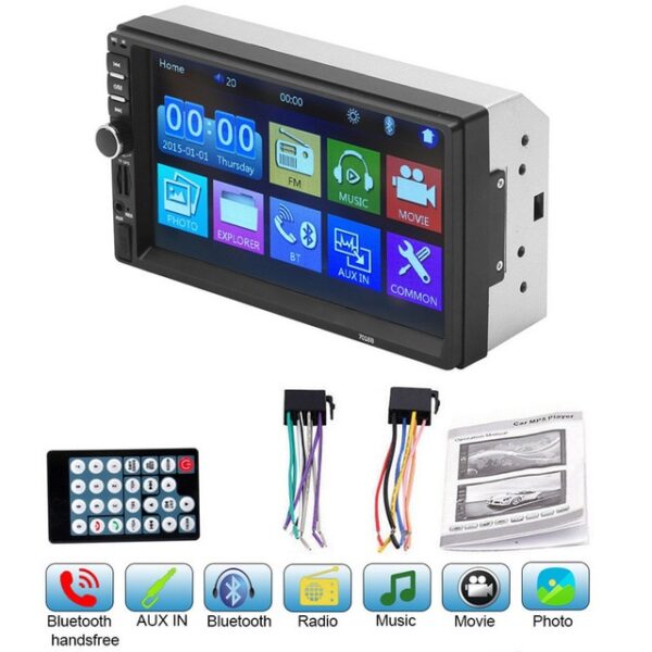 7018B 2 Car Multimedia Audio Player Stereo Radio Touch Screen HD MP5 Player Support Bluetooth Camera.jpg 640x640