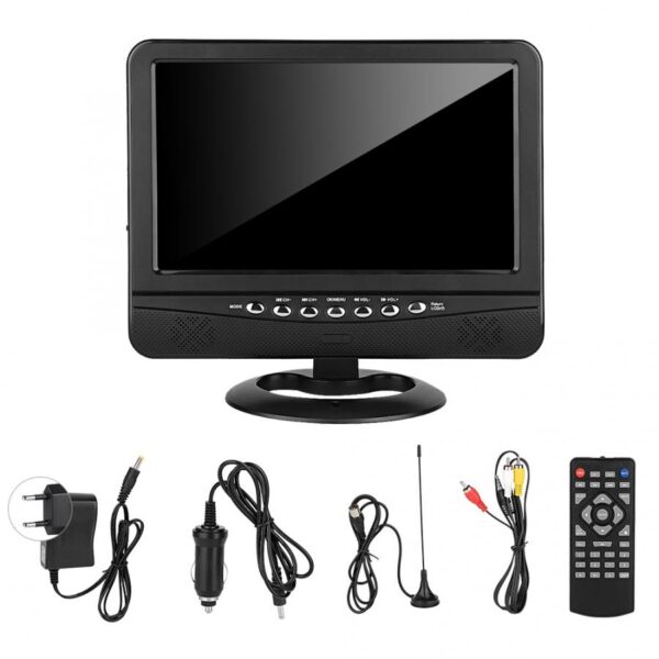 9 5 inch Car Wide Viewing Angle Portable TV Analog Mobile DVD Television Player EU 100 1