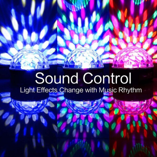 Bluetooth LED DJ Disco Light Sound Control Stage Lights RGB Magic Crystal Ball Lamp Projector Effect 2