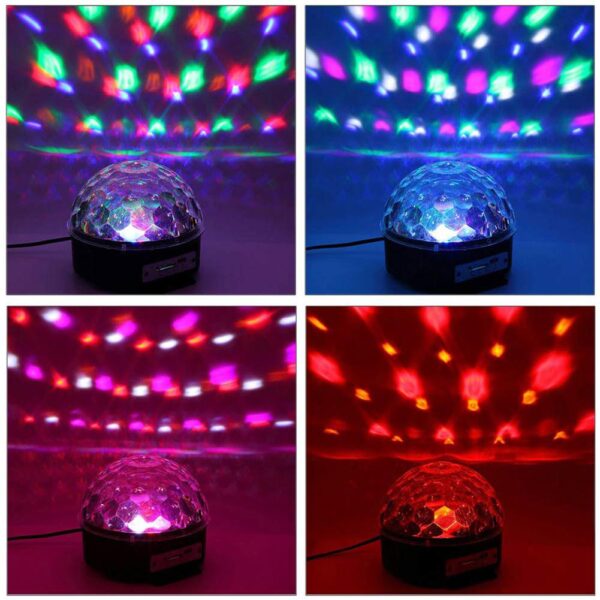 Bluetooth LED DJ Disco Light Sound Control Stage Lights RGB Magic Crystal Ball Lamp Projector Effect 3
