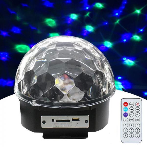Bluetooth LED DJ Disco Light Sound Control Stage Lights RGB Magic Crystal Ball Lamp Projector Effect