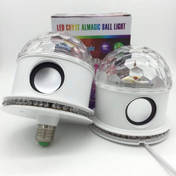 Bluetooth Music Crystal Magic Ball Stage Lamp 10W RGB Sound Control LED Stage Effect Lighting DJ 1