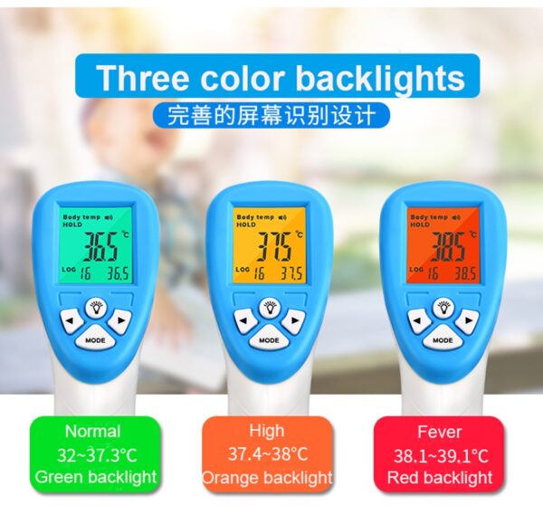 Digital Infrared Thermometer Non Contact Portable Laser Temperature Instrument with LCD Backlight Display Temperature Tester 4