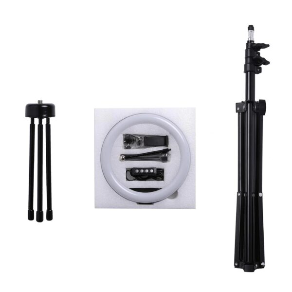 Photo LED Selfie Ring Fill Light 10inch Dimmable Camera Phone 26CM Ring Lamp With Stand Tripod.jpg Q90 4