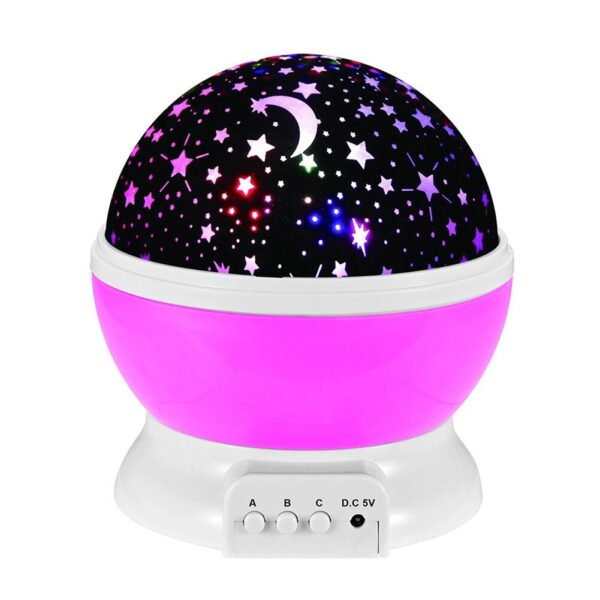 Romantic Dream Rotating Projection Lamp USB LED Night Light Sky Moon Star Master Projector for Kids 2