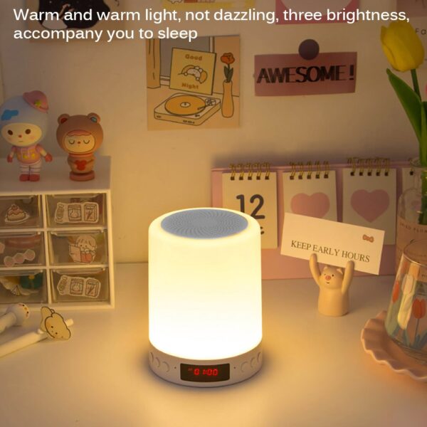 Small Night Light With Bluetooth Speaker Portable Wireless TF Card Bluetooth Speaker Touch Control Color LED 5
