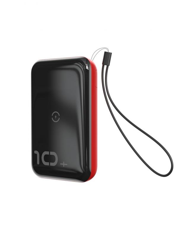 eng pl Baseus Mini S Bracket Power Bank 10000mAh 18W with Wireless Charger Qi 10W red PPXFF10W 19 51496 10