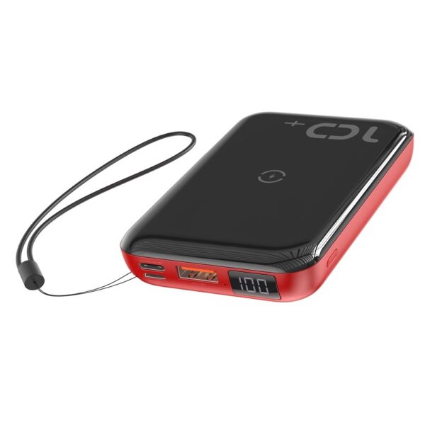 eng pl Baseus Mini S Bracket Power Bank 10000mAh 18W with Wireless Charger Qi 10W red PPXFF10W 19 51496 9