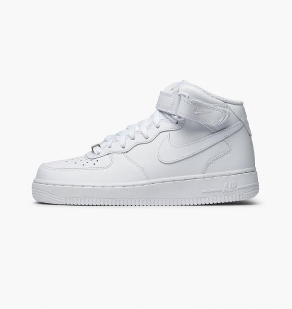 nike wmns air force 1 mid 07 le 366731 100 white white bonafied classic