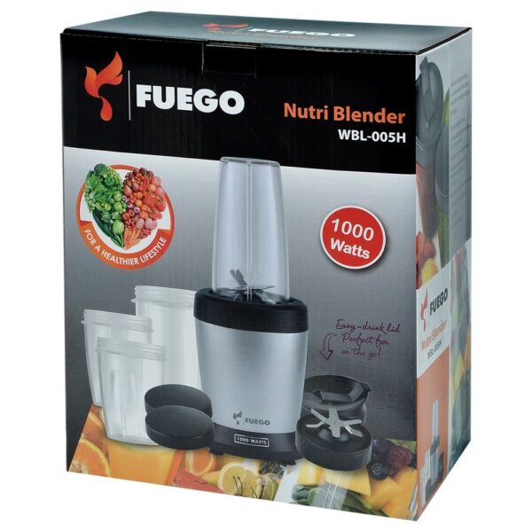 nutriblender fuego wbl 005h 1000w mateial glass numer of acesoriers 2 color blackgray 2